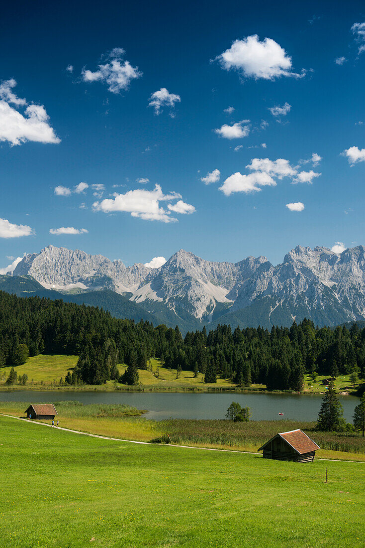 Geroldsee, Wagenbrüchsee, Krün, bei Garmisch-Partenkirchen, Oberbayern, Bayern, Deutschland