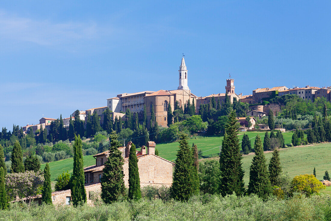 Pienza, Val d'Orcia Orcia Valley, UNESCO World Heritage Site, Siena Province, Tuscany, Italy, Europe