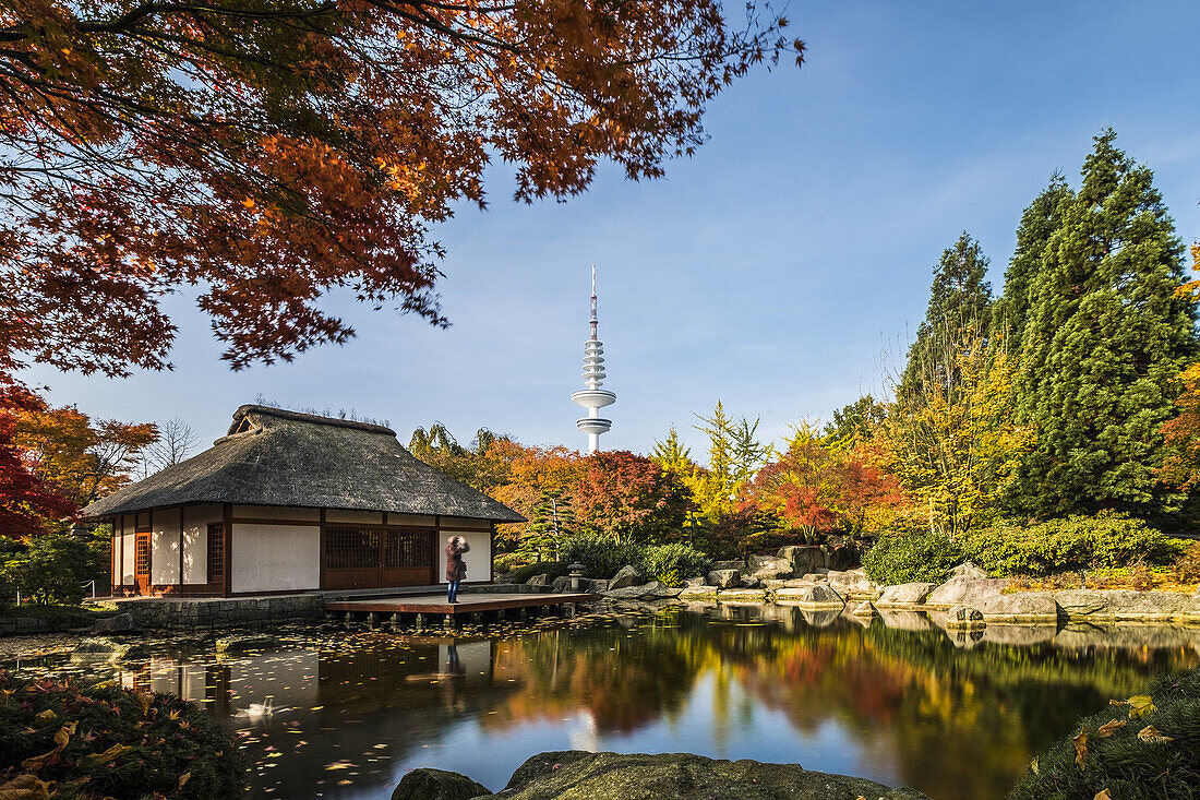 Herbststimmung im Park Planten und Bloomen, Hamburg, Norddeutschland Deutschland