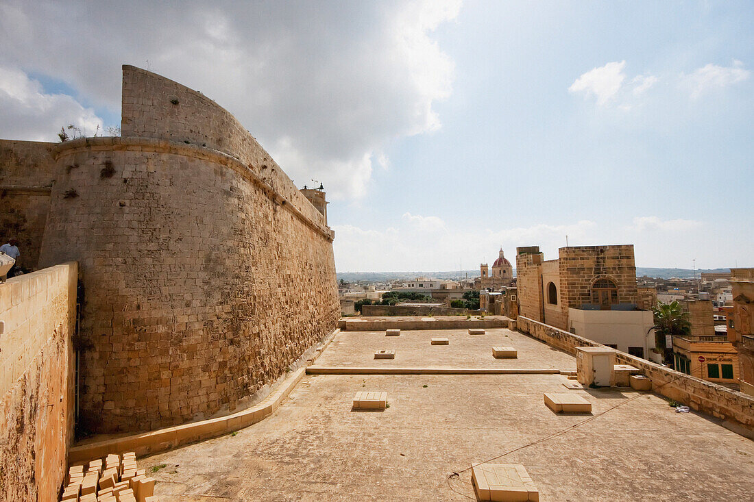 Battlement Of The Citadel, Victoria Rabat, Gozo Island, Malta