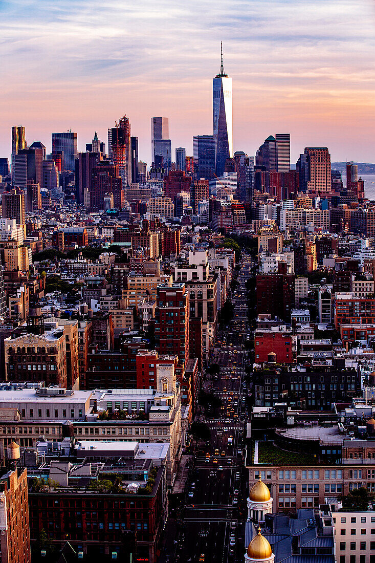 Aerial view of New York cityscape, New York, United States