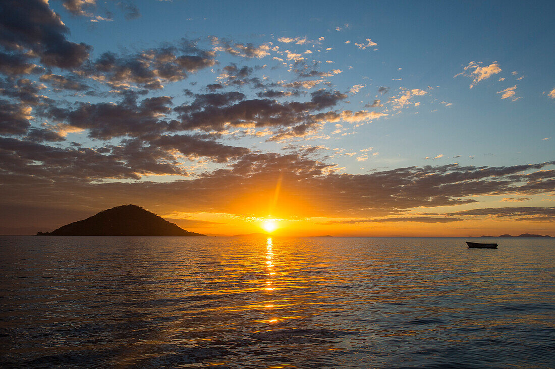 Sunset at Lake Malawi, Cape Maclear, Malawi, Africa