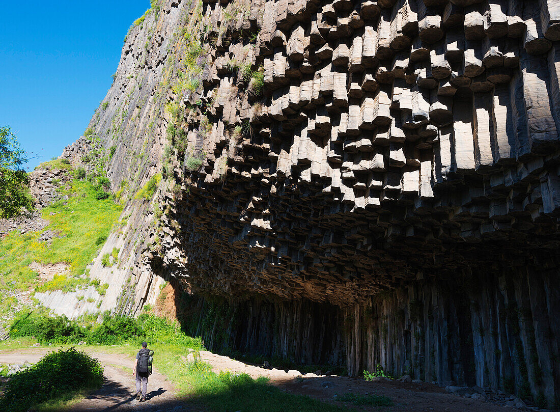 Symphony of Stones basalt columns, UNESCO World Heritage Site, Garni, Kotayk Province, Armenia, Caucasus, Central Asia, Asia