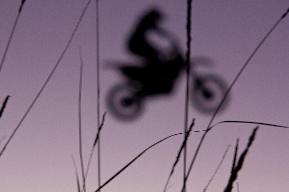 Dirt bike rider silhouette