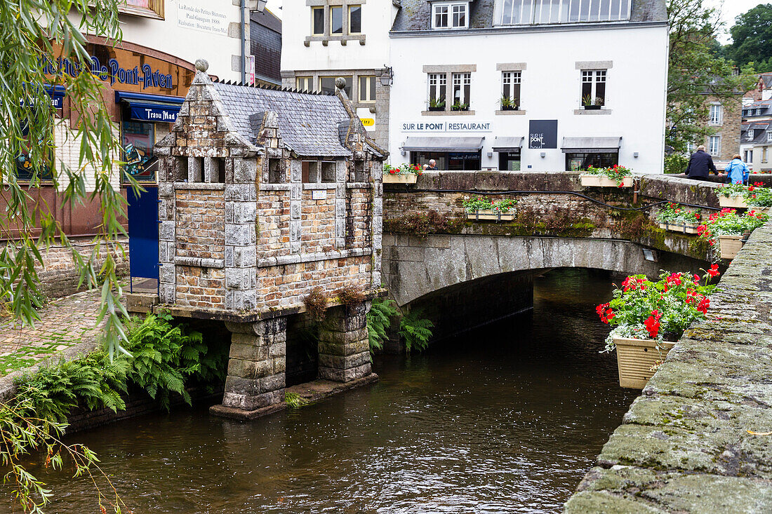 Künstlerdorf Pont-Aven, Quimper, Finistère, Bretagne, Frankreich, Europa