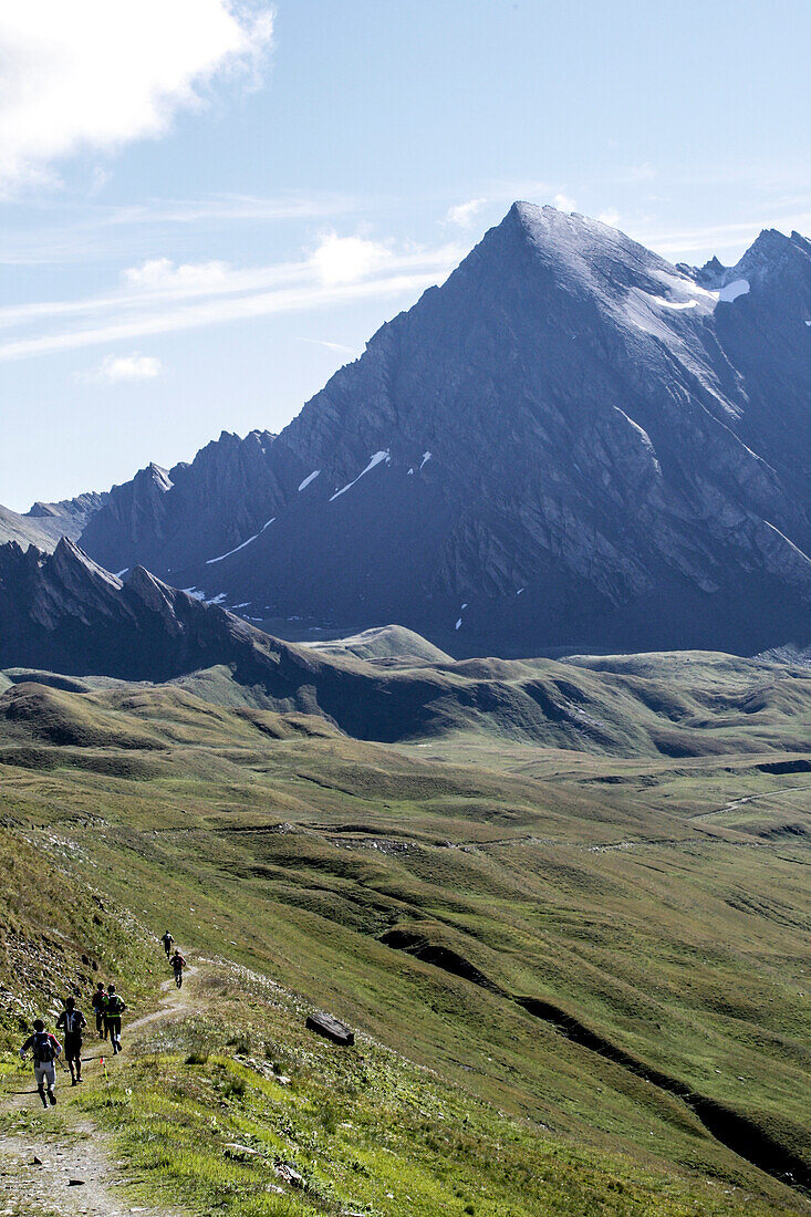 Runners during the UTMB (Ultra Trail du Mont-Blanc)