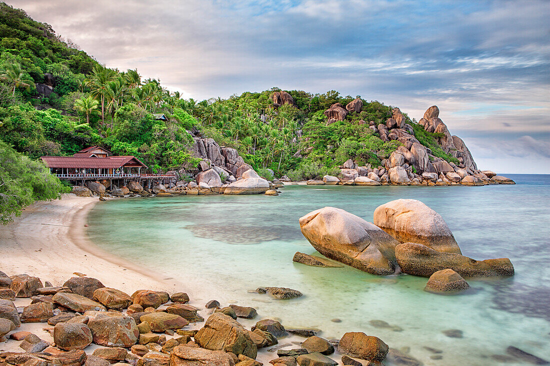 Freedom beach is the most popular small beach on the south coast.