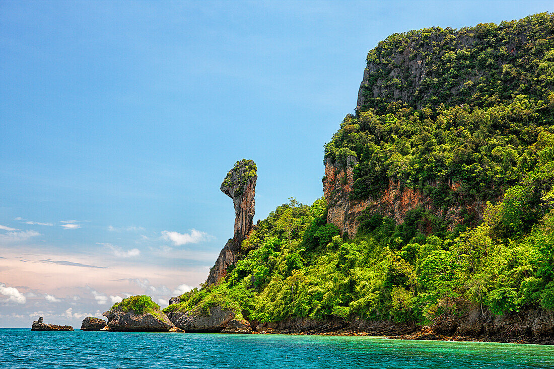 Chicken Island, a short boat ride from Krabi or longer from Phuket. This island is part of one of the many one day excursions available .