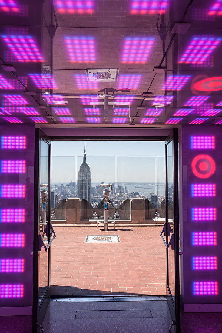 Blick vom Rockefeller Center, Empire State Building, Midtown, Manhattan, New York, USA