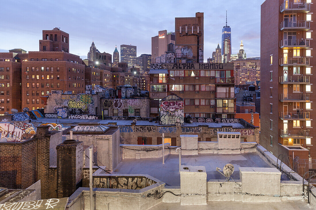Knickerbocker Village, Graffities, Downtown, Manhattan, New York, USA