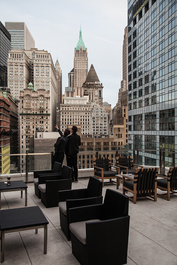 Rooftop Bar, Finanzdistrikt, Downtown, Manhattan, New York, USA