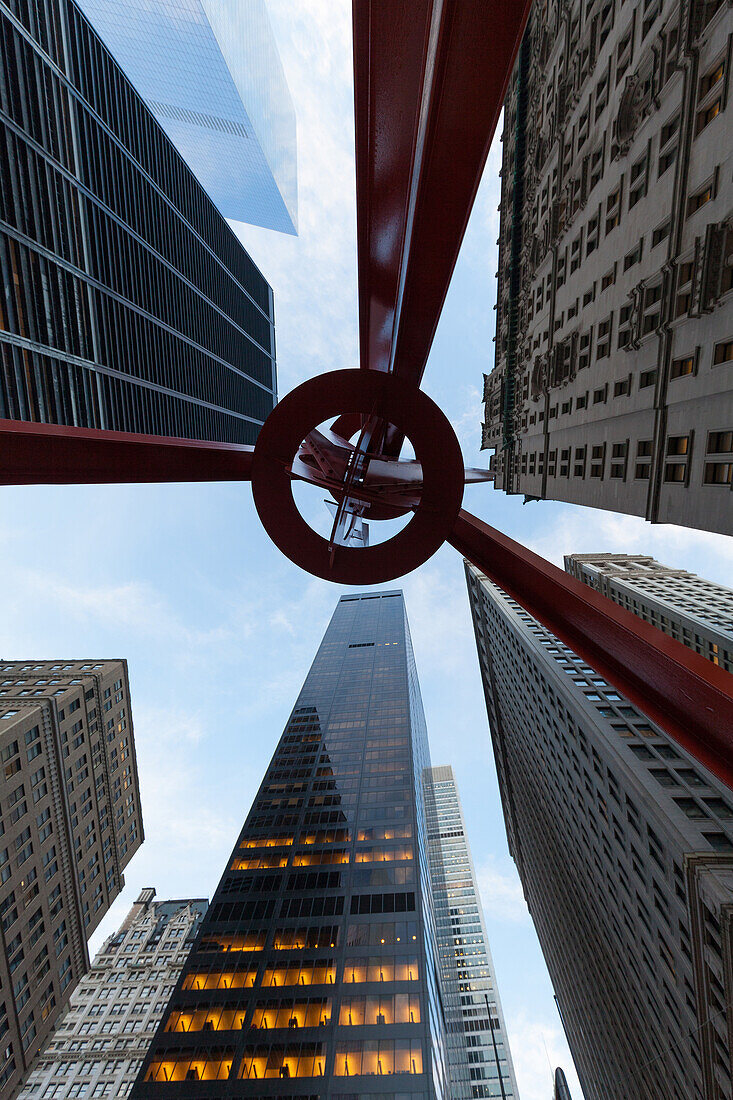 Modern sculpture, Financial District, Downtown, Manhattan, New York, USA