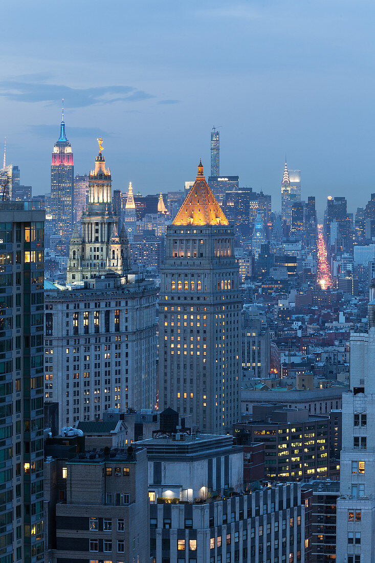 Art deco towers, skyscraper,  Manhattan, New York, USA