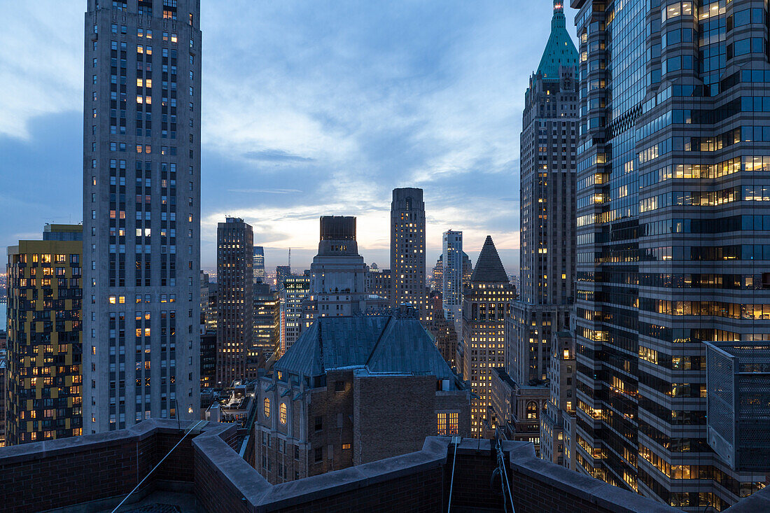 Art deco towers, skyscraper,  Financial District, Downtown, Manhattan, New York, USA