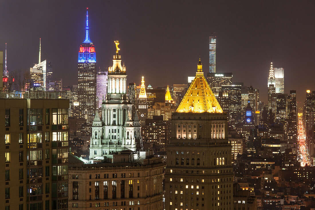 Art deco towers, skyscraper,  Manhattan, New York, USA