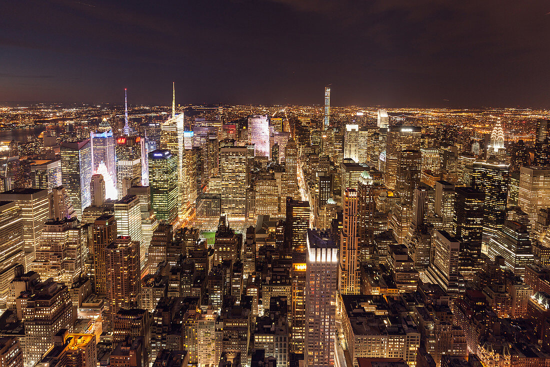 Blick vom Empire State Building, Theater Distrikt, Midtown, Manhattan, New York, USA