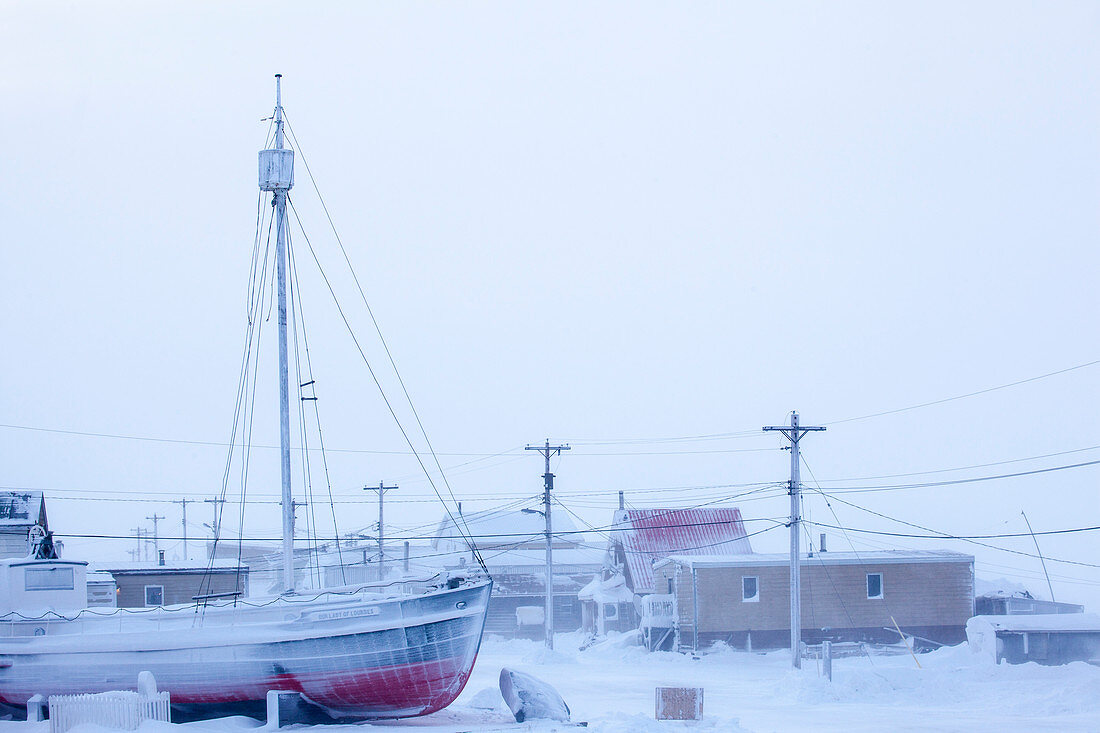 Tuktoyaktuk im Winter, Inuvik region, Northwest Territories, Kanada