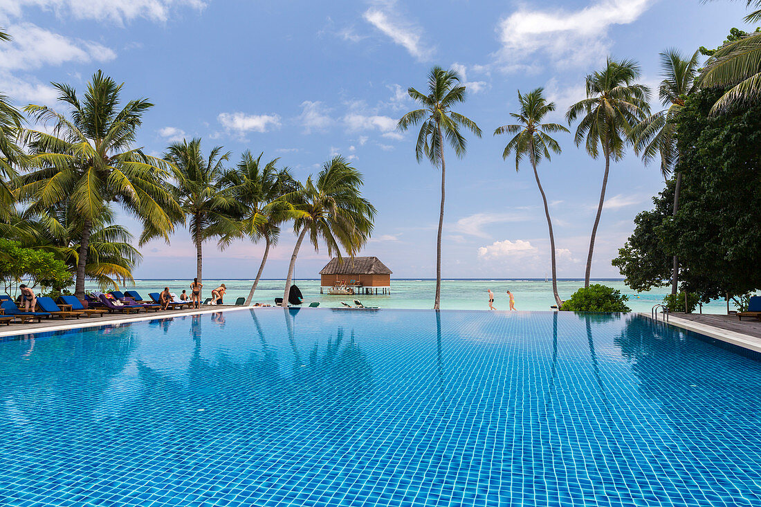 Swimming pool at Meeru Island Resort, Meerufenfushi, North-Male-Atoll, Maldives