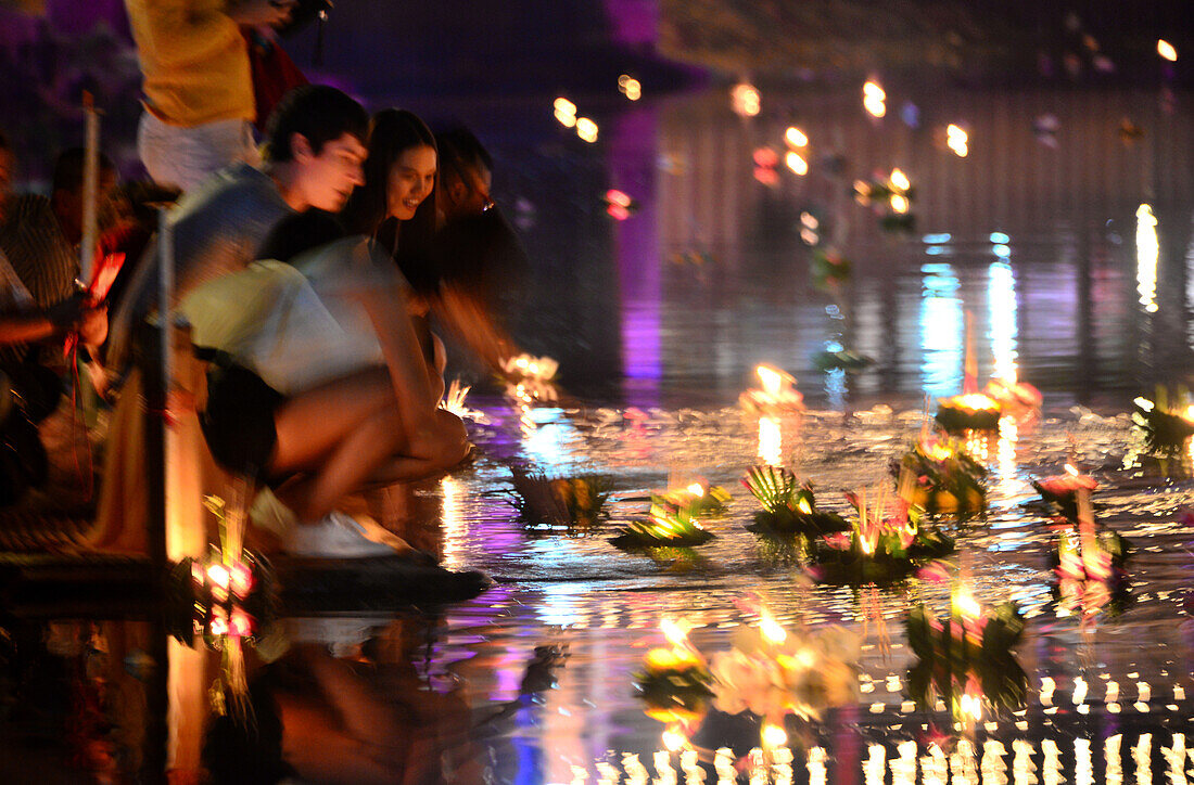 Festival Loi Krathong, Chiang Mai, North-Thailand, Thailand, Asia