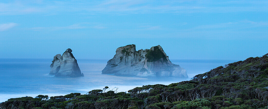 Night at Wharariki Beach on west coast of South Island, Nelson, South Island, New Zealand, Pacific