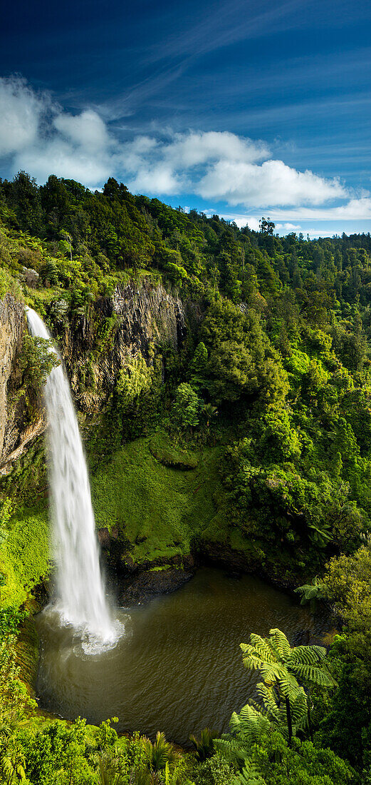 Bridal Veil Falls Waireinga near Raglan, Waikato, North Island, New Zealand, Pacific