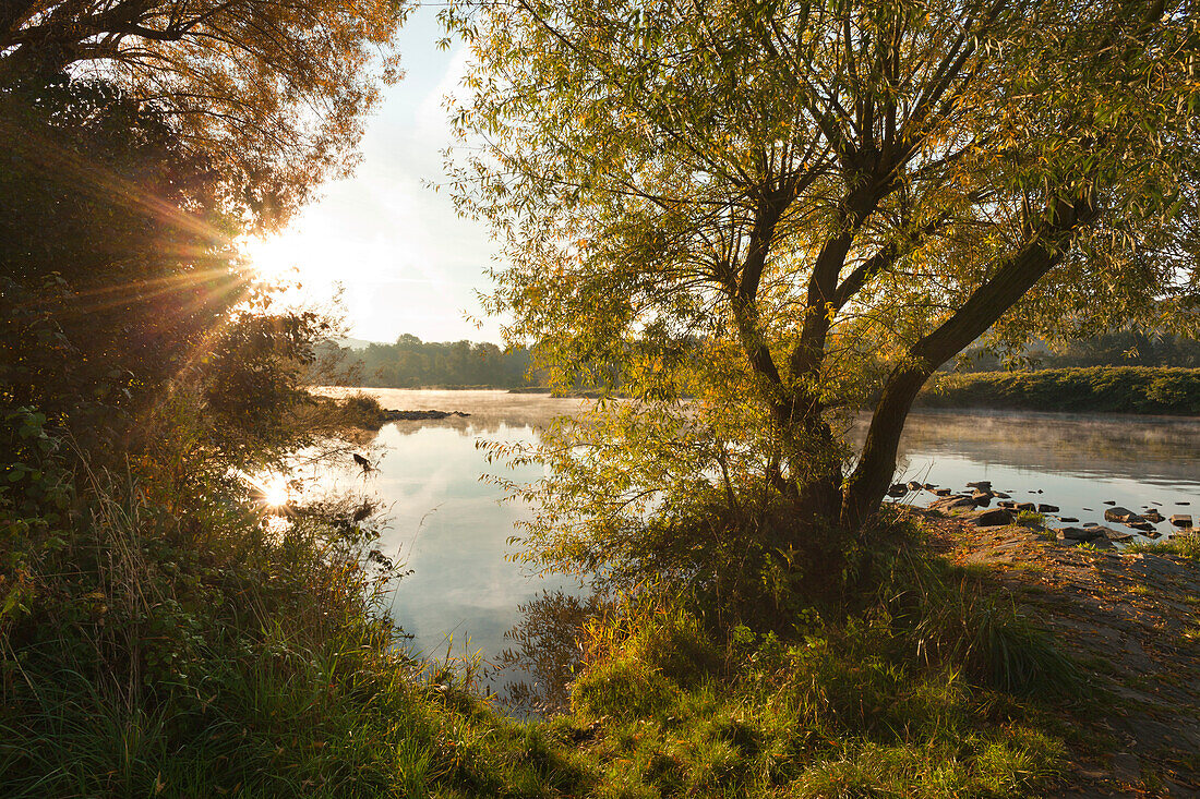 Ruhr river, near Hattingen, Ruhr area, North-Rhine Westphalia, Germany