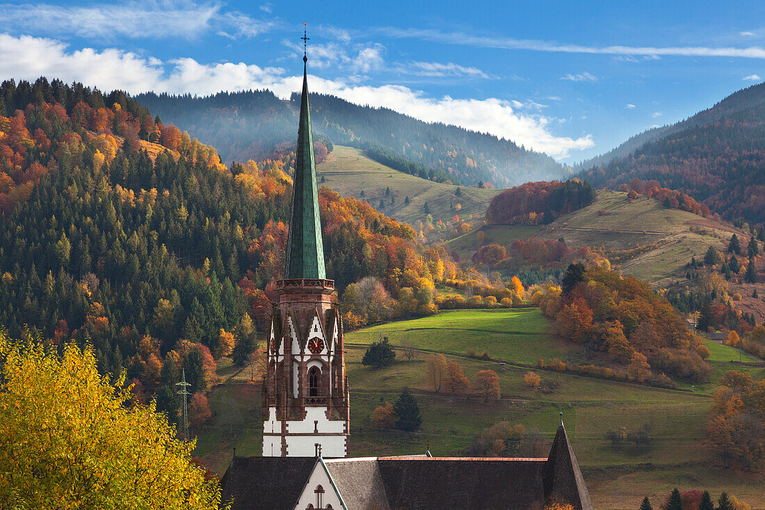 Kirche Maria Himmelfahrt, Schoenau, Suedlicher Schwarzwald, Baden-Wuerttemberg, Deutschland