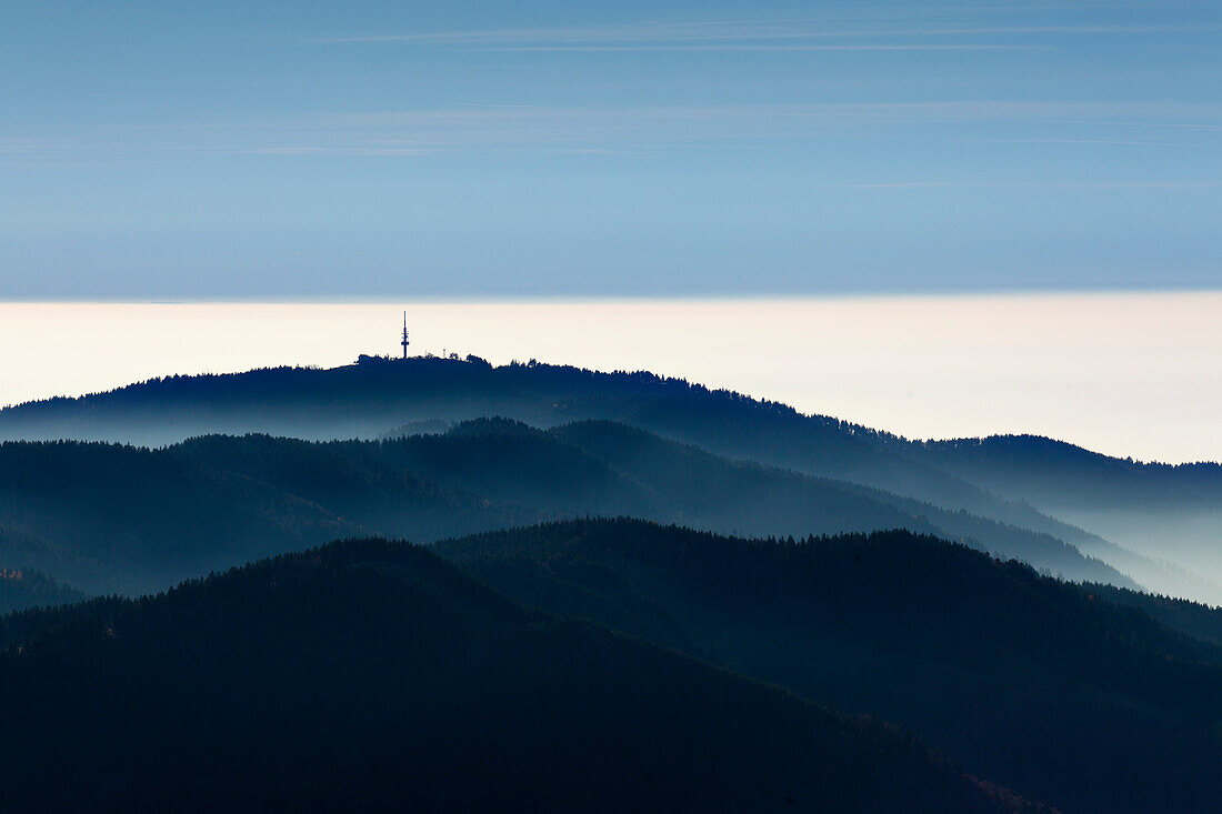 View from Belchen to Blauen, Black Forest, Baden-Wuerttemberg, Germany