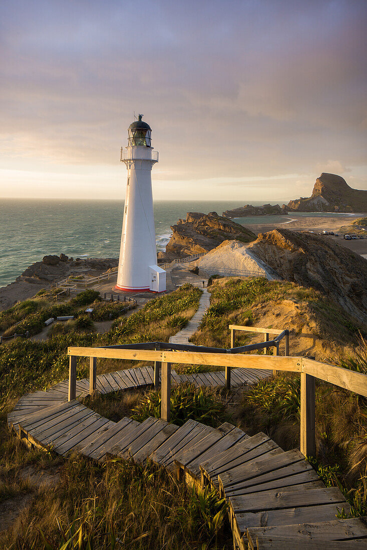 Castle Point Lighthouse, Castlepoint, Wairarapa, North Island, New Zealand, Pacific