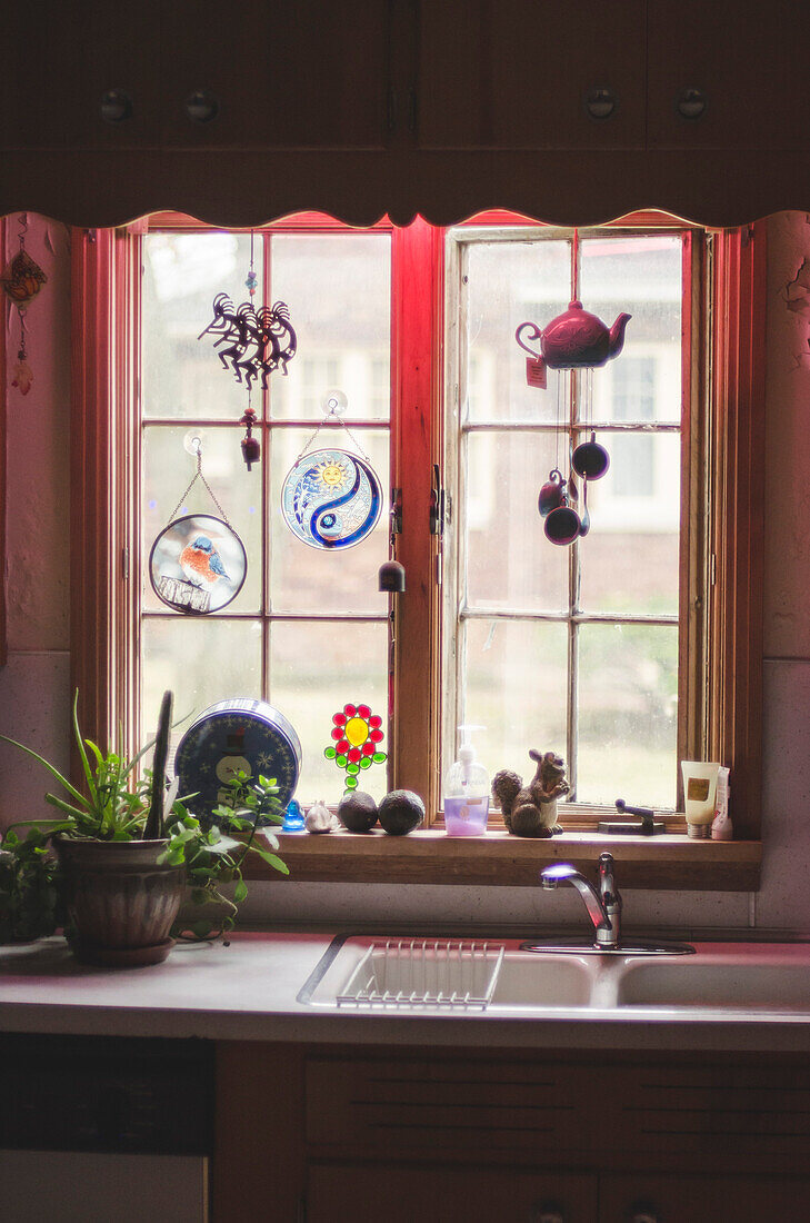 Interior Kitchen Window and Sink