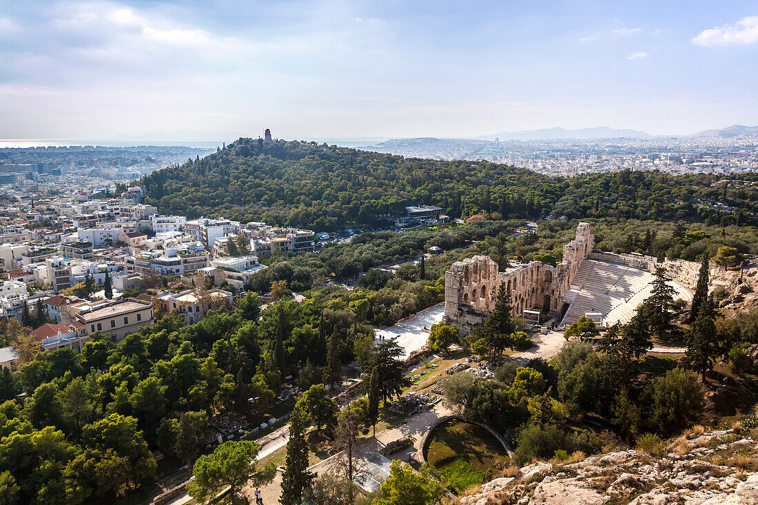 View of Athens and various landmarks, Athens, Greece
