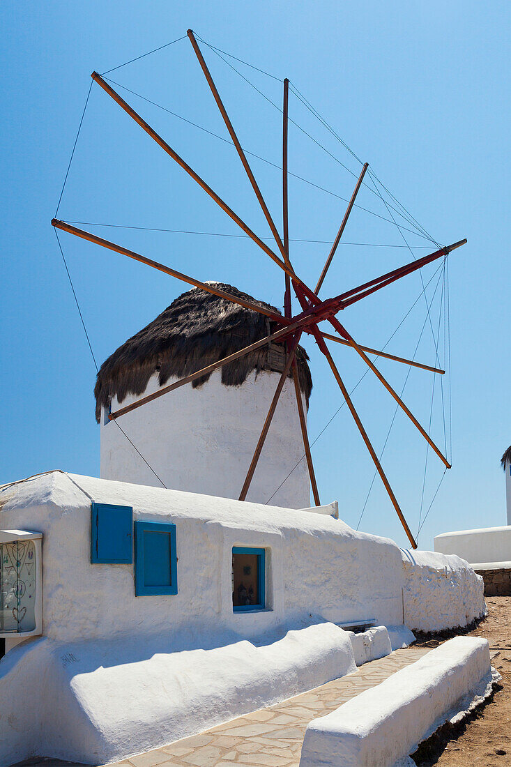 Traditional windmill, Chora, Mykonos, Greece