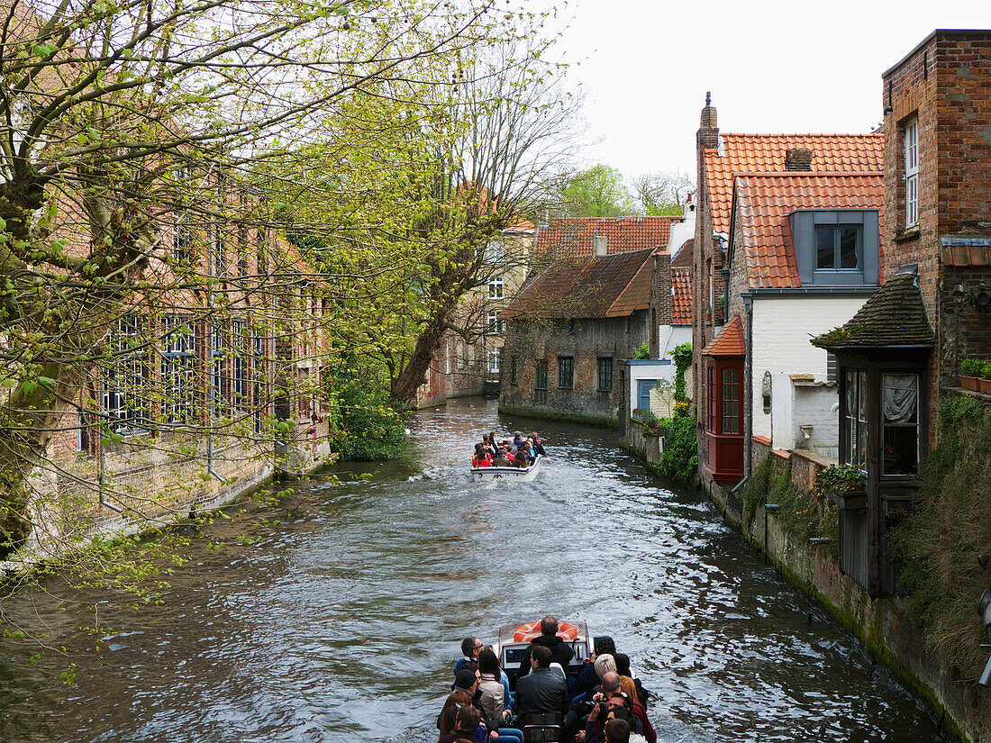 A boat tour of the canals, Bruges, Belgium