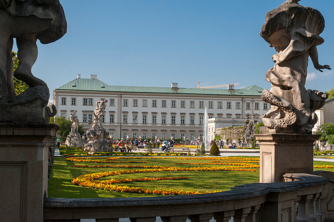 Mirabell Palace, Mirabell Garden, the historical center of the city of Salzburg, a UNESCO World Heritage Site, Austria