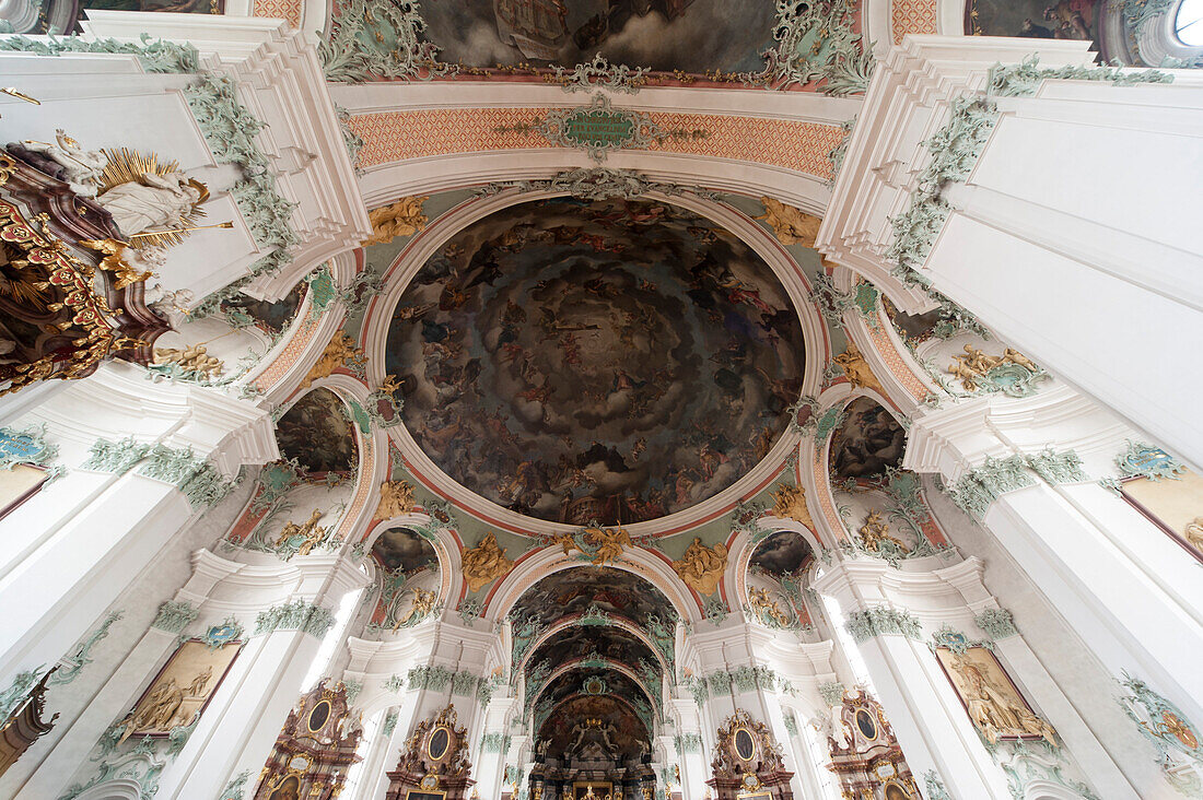 interior of Cathedral former collegiate church, UNESCO World Heritage Site Convent of St Gall, Canton St. Gallen, Switzerland