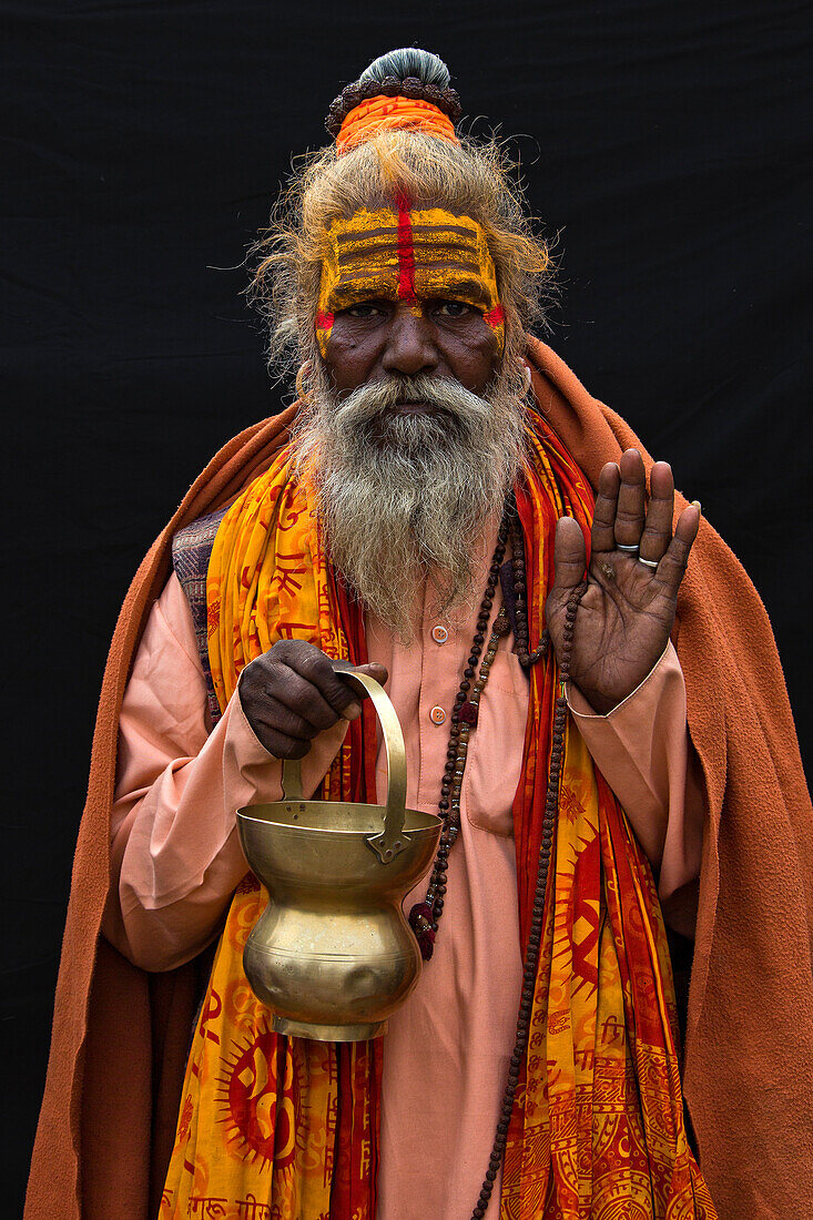 Portrait eines Sadhus, Rajasthan, Indien