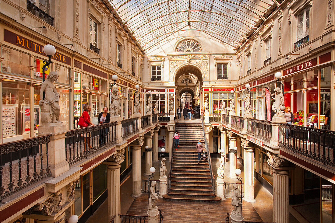 The Passage Pommeray shopping area in the city of Nantes, Loire-Atlantique, France, Europe