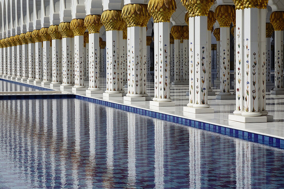 Große Moschee, Sheikh Zayed Grand Mosque, Abu Dhabi, Vereinigte Arabische Emirate, VAE