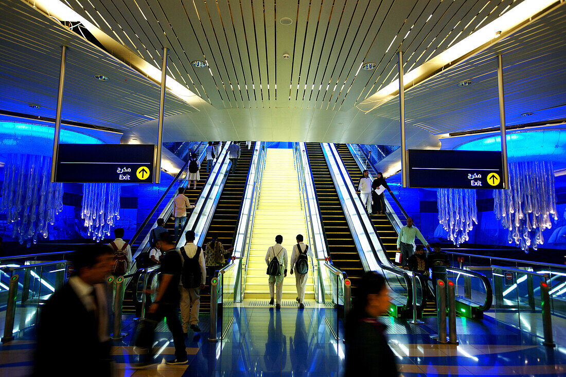 Dubai Metro Station, U-Bahn Station, Dubai, Vereinigte Arabische Emirate, VAE