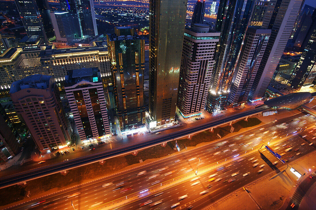 Sheikh Zayed Road, Dubai, Vereinigte Arabische Emirate, VAE