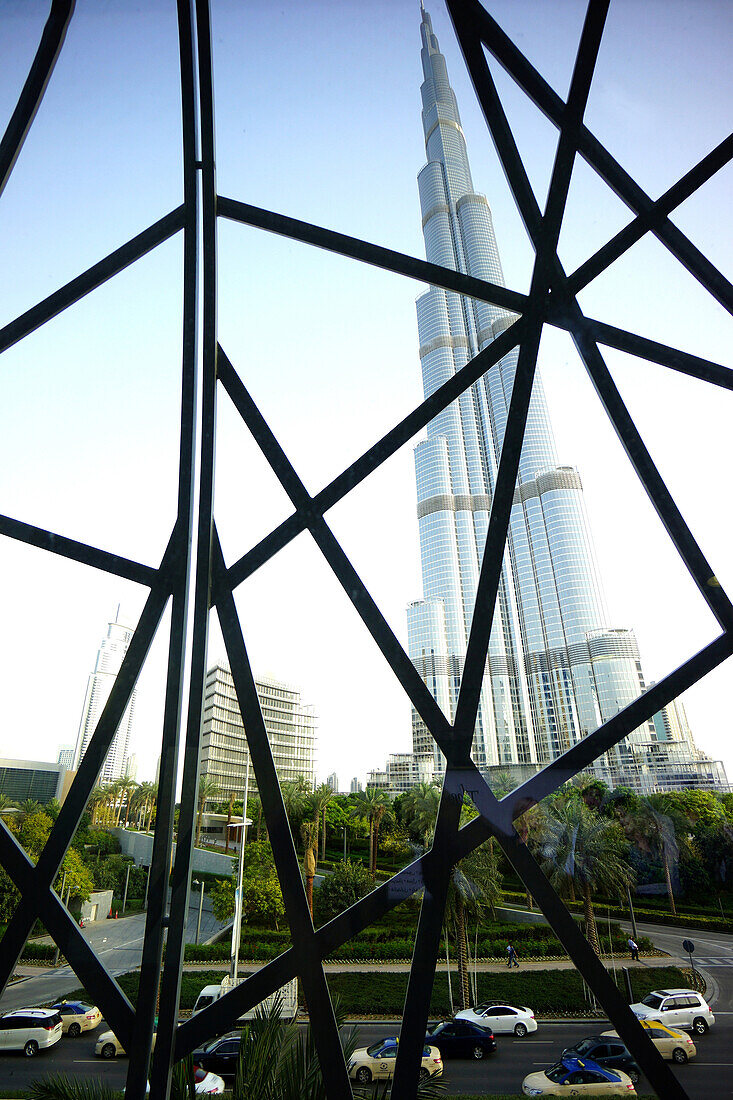 Verkehr, Burj Khalifa, Downtown, Dubai, Verinigte Arabische Emirate, VAE