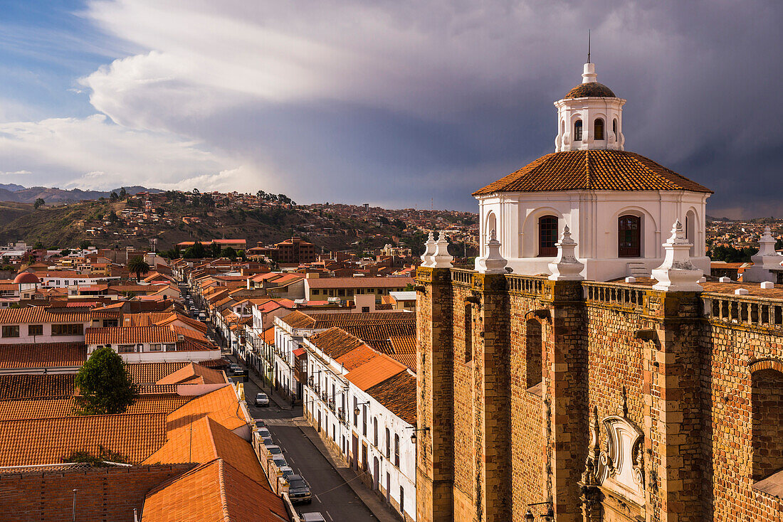 Historic City of Sucre seen from Iglesia Nuestra Senora de La Merced Church of Our Lady of Mercy, Sucre, UNESCO World Heritage Site, Bolivia, South America