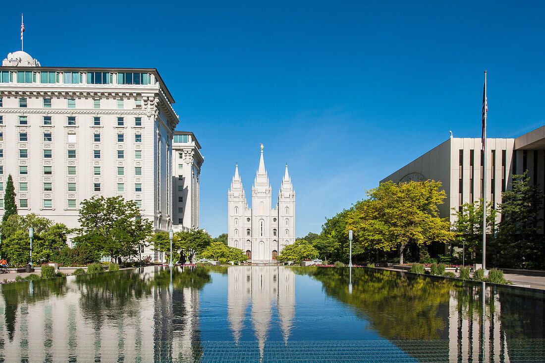 Salt Lake Temple, Temple Square, Salt Lake City, Utah, United States of America, North America