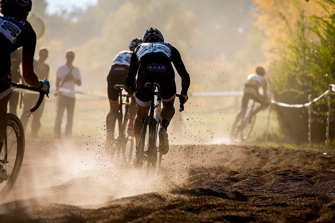 CX racing Valmont Bike Park, Boulder. Through the sand pit.