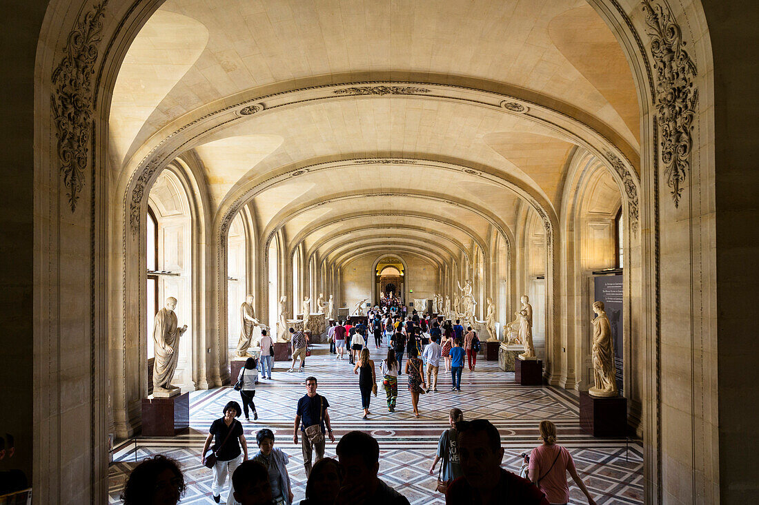 Inside the Louvre museum, Paris, France, Europe