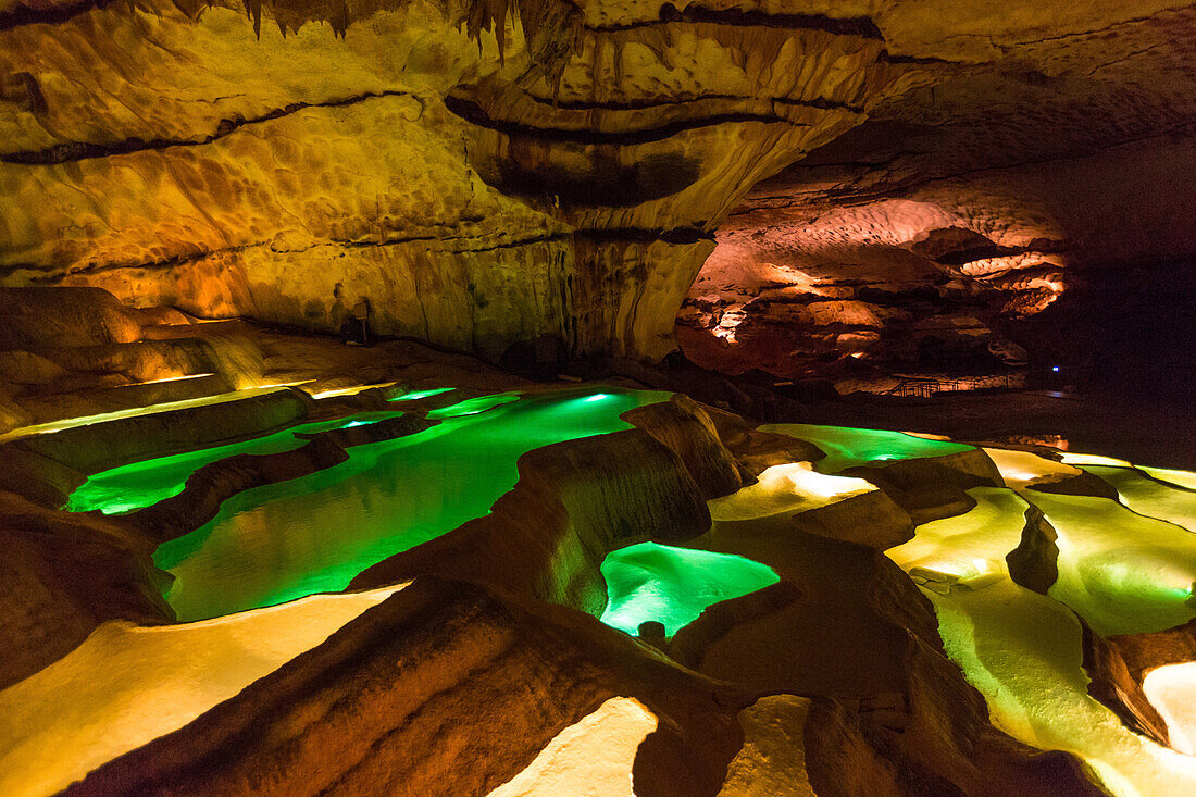 the saint-marcel-d'ardeche cave, important prehistoric site, nature reserve of the gorges of the ardeche, ardeche (07), france