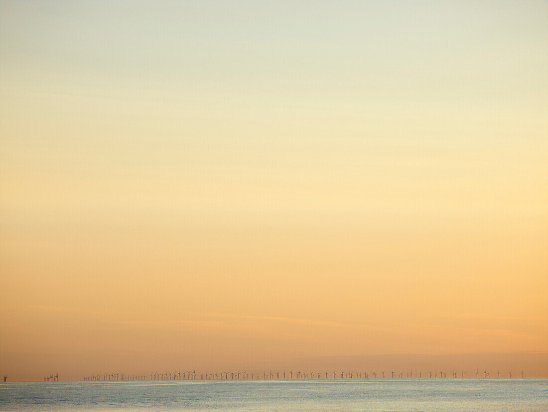 Hoyle Bank offshore windfarm, Wirral, Cheshire, England, United Kingdom, Europe