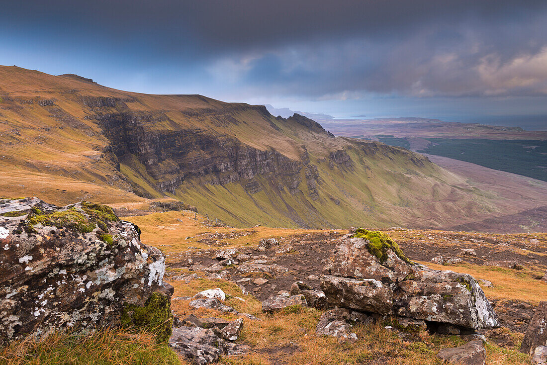 Trotternish mountain range on the Isle of Skye, Inner Hebrides, Scotland, United Kingdom, Europe