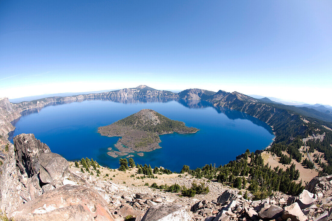 Scenic image of Crater Lake National Park, OR.