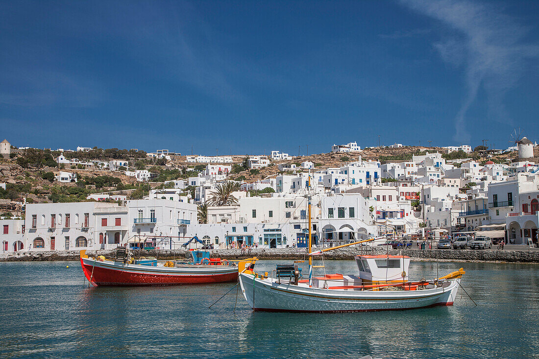 Mykonos waterfront and cityscape, Cyclades, Greece